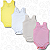 Kit 4 Body Sem Manga Regata Liso Bebê Até 9 Meses - Imagem 2