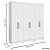 Guarda Roupa Casal 6 Portas 2,11m Rimo Juparanã Branco - Imagem 3