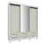Guarda Roupa Casal 3 Portas Deslizantes Com Espelho Sidney Plus - Branco/OffWhite - Imagem 1