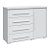 Cômoda Grande para Quarto com Sapateira 4 Gavetas Rimo Angra Branco - Imagem 1