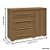 Cômoda Grande para Quarto 4 Gavetas com Sapateira Rimo Angra Carvalho/Jequitibá - Imagem 2