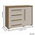 Cômoda Grande para Quarto 4 Gavetas C/ Sapateira Rimo Angra Carvalho/OffWhite - Imagem 2
