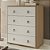 Cômoda Grande Para Quarto 4 Gavetas Rimo Enseada Carvalho/Palha - Imagem 1