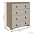 Cômoda Grande Para Quarto 4 Gavetas Rimo Enseada Carvalho/Palha - Imagem 2