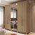 Guarda Roupa Casal 6 Portas Com Espelho 2,35m Rimo Belize - Imagem 3