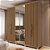 Guarda Roupa Casal 6 Portas Com Espelho 2,35m Rimo Belize - Imagem 2