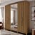 Guarda Roupa Casal 6 Portas Com Espelho 2,35m Rimo Belize - Imagem 5