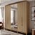 Guarda Roupa Casal 6 Portas Com Espelho 2,35m Rimo Belize - Imagem 6
