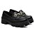 Kit Mocassim Tratorado Feminino Sola Preto+ Carteira Casual Moderna - Imagem 3