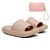 Kit Chinelo Nuvem Slide Tira Larga + Carteira Casual Nude - Imagem 1