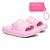 Kit Chinelo Nuvem Slide Tira Larga + Carteira Casual Rosa Claro - Imagem 1
