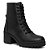 Bota Feminina Coturno Cadarço Cano Médio Tratorada Moda 602-PRETO - Imagem 3