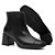 Bota Feminina Couro Cano Baixo Bico Quadrado Salto Grosso+ Bolsa Bag Milão Preto-801 - Imagem 2