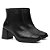 Bota Feminina Couro Cano Baixo Bico Quadrado Salto Grosso+ Bolsa Bag Milão Preto-801 - Imagem 3