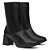Bota Feminina Couro Cano Médio Bico Quadrado Salto Grosso+ Bolsa Bag Milão Preto-800 - Imagem 2