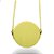 Bolsa Roma Feminina Transversal Mini Bag Zíper Redonda Moderna Amarela - Imagem 3