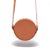 Bolsa Roma Feminina Transversal Mini Bag Zíper Redonda Moderna Laranja - Imagem 2