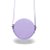 Bolsa Roma Feminina Transversal Mini Bag Zíper Redonda Moderna Lilas - Imagem 2
