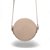 Bolsa Roma Feminina Transversal Mini Bag Zíper Redonda Moderna Nude - Imagem 2