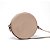 Bolsa Roma Feminina Transversal Mini Bag Zíper Redonda Moderna Nude - Imagem 1