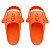 Chinelo Infantil Slide Sharky Fun Tubarão Punck Laranja Divertido + 1 Barbatana Extra - Imagem 3