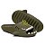 Chinelo Infantil Slide Sharky Fun Tubarão Punck Militar Divertido + 1 Barbatana Extra - Imagem 2
