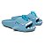 Chinelo Feminino Slide Sharky Fun Tubarão Punck Azul Divertido + 1 Barbatana Extra - Imagem 2
