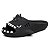 Chinelo Feminino Slide Sharky Fun Tubarão Punck Preto Divertido + 1 Barbatana Extra - Imagem 5