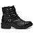 Bota Biker Couro Cano Curto Fivelas Laterais Confortável Preto - Imagem 2