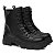 Bota Coturno Feminino Tratorada Ilhós Zíper Lateral Moderna - Preto - Imagem 1