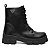 Bota Coturno Feminino Tratorada Ilhós Zíper Lateral Moderna - Preto - Imagem 5
