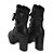 Bota Coturno Feminina Couro Zíper Tratorado Conforto Casual - Preto - Imagem 3