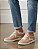 Tenis MODARE Casual Feminino - C/ Cadarço -Bege com solado Branco - 42231 - Imagem 4