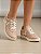 Tenis MODARE Casual Feminino - C/ Cadarço -Bege com solado Branco - 42231 - Imagem 5