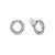 Brinco De Prata Pequeno Circulo Em Pave Signature - Imagem 1