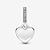 Charm Prata Pendente Placa De Coração Gravável - Imagem 1
