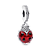 Charm Prata Pendente Joaninha Vermelha em Pavé - Imagem 1