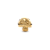 Mini Charm Dourado Cogumelo Texturizado - Imagem 1
