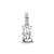 Charm Prata Pendente Ampulheta Brilhante - Imagem 2