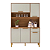Kit Cozinha 5 Portas 1 Gaveta Sintra Freijo Off White - INDEKES - Imagem 1
