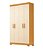 Roupeiro Lana 4 Portas 2Gavetas Prime 100% MDF Nature/Off White - Imagem 1