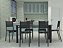 Conjunto de Mesa Retangular 6 Cadeiras Gravata 75X1500 Preto - INCOMEL - Imagem 2