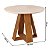 Conjunto Mesa 4 Cadeiras Celeste 103 TP Vidro Redondo Freijo/ off Cadeiras Lia Veludo Kraft - DJ MÓVEIS - Imagem 2