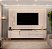 Rack Bancada Painel  Celine 100% MDF com LED Off/ White - DJ MÓVEIS - Imagem 2