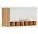 Armário Aéreo Simples 1 Porta Napole Prime 100% MDF Amêndoa/ Off White - RIO DOCE - Imagem 1