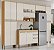 Armário Aéreo Simples 1 Porta Napole Prime 100% MDF Amêndoa/ Off White - RIO DOCE - Imagem 2