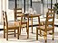 Conjunto Mesa 4 Cadeira Irlanda Madeira Maciça Verniz Nogueira - TABULAE - Imagem 1