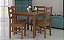 Conjunto Mesa 4 Cadeira Bella 53-19 Verniz Nogueira - TABULAE - Imagem 2