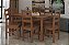 Conjunto Mesa 6 Cadeiras Bella 53-20 Verniz Nogueira - TABULAE - Imagem 2