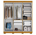 Roupeiro 6 Portas 2 Gaveta Paolla Cinamomo Off White - ACP - Imagem 3